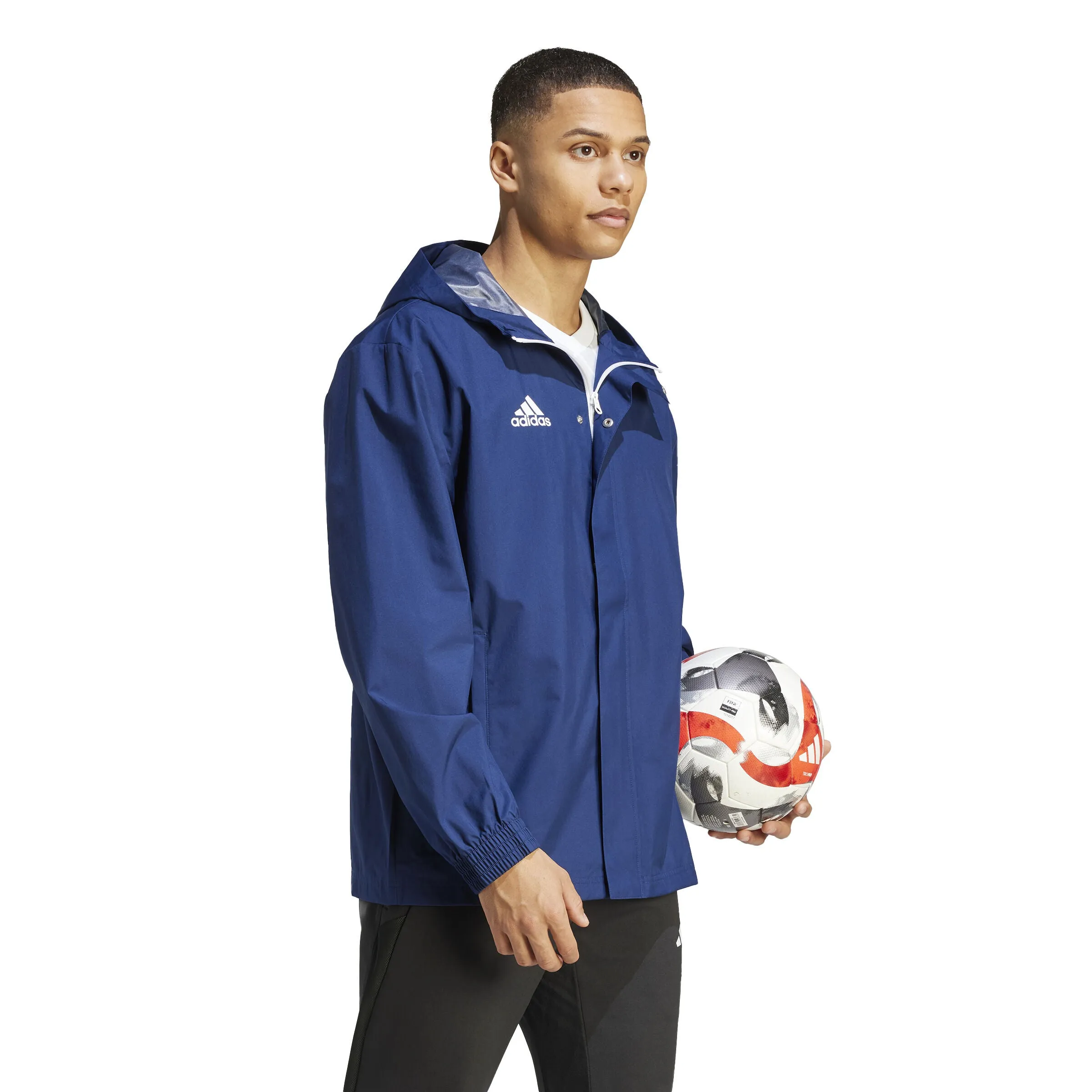 Adidas Entrada All Weather Jacket - Navy / White