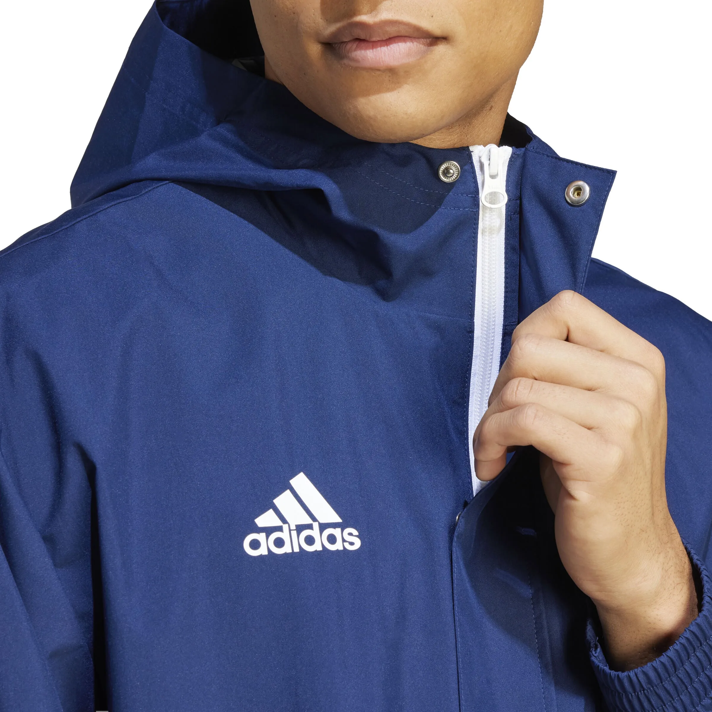 Adidas Entrada All Weather Jacket - Navy / White