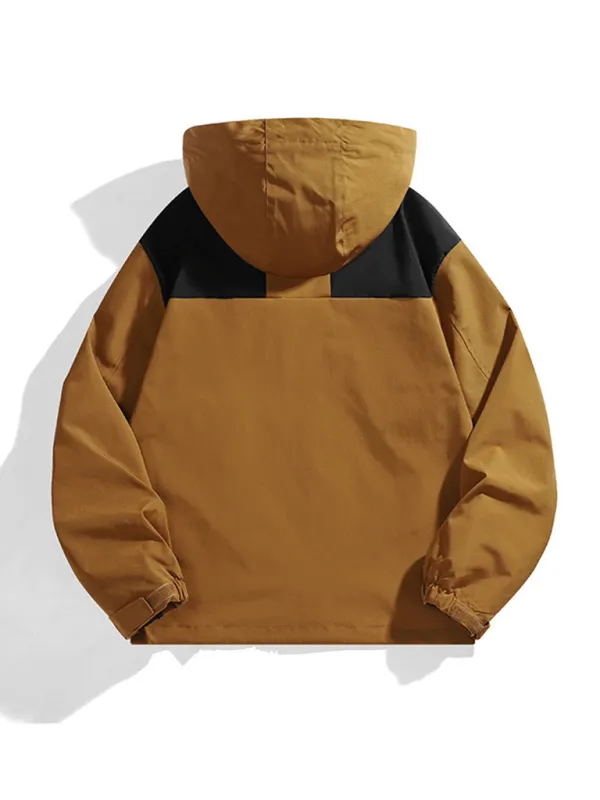 All-Weather Unisex Windbreaker with Detachable Hood Jacket