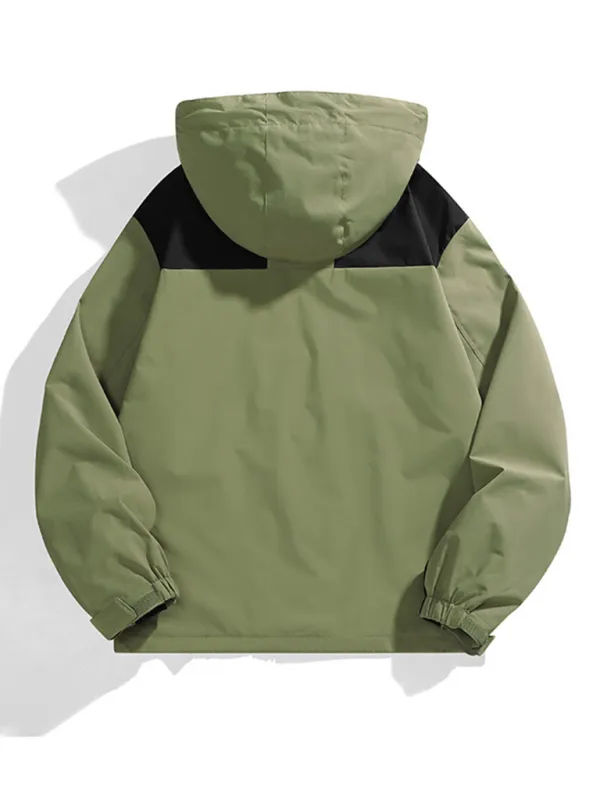 All-Weather Unisex Windbreaker with Detachable Hood Jacket