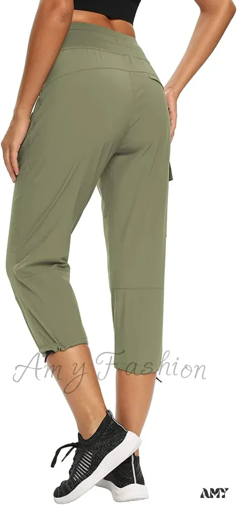 Amy Fashion - Cargo Hiking Pants Lightweight Joggers Quick Dry Capris