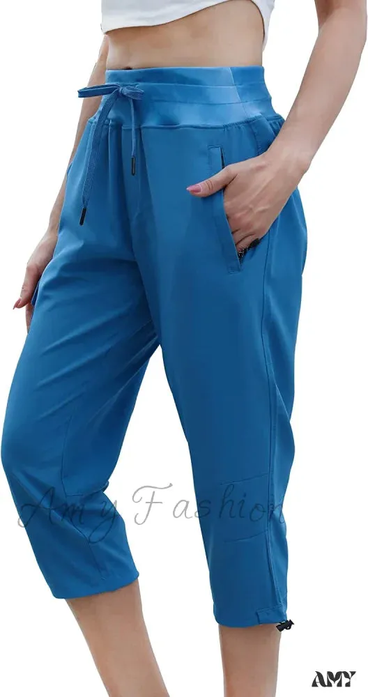 Amy Fashion - Cargo Hiking Pants Lightweight Joggers Quick Dry Capris