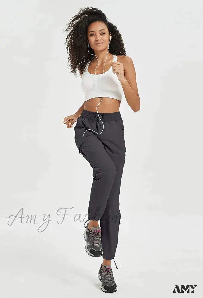 Amy Fashion - Cargo Hiking Pants Lightweight Joggers Quick Dry Capris