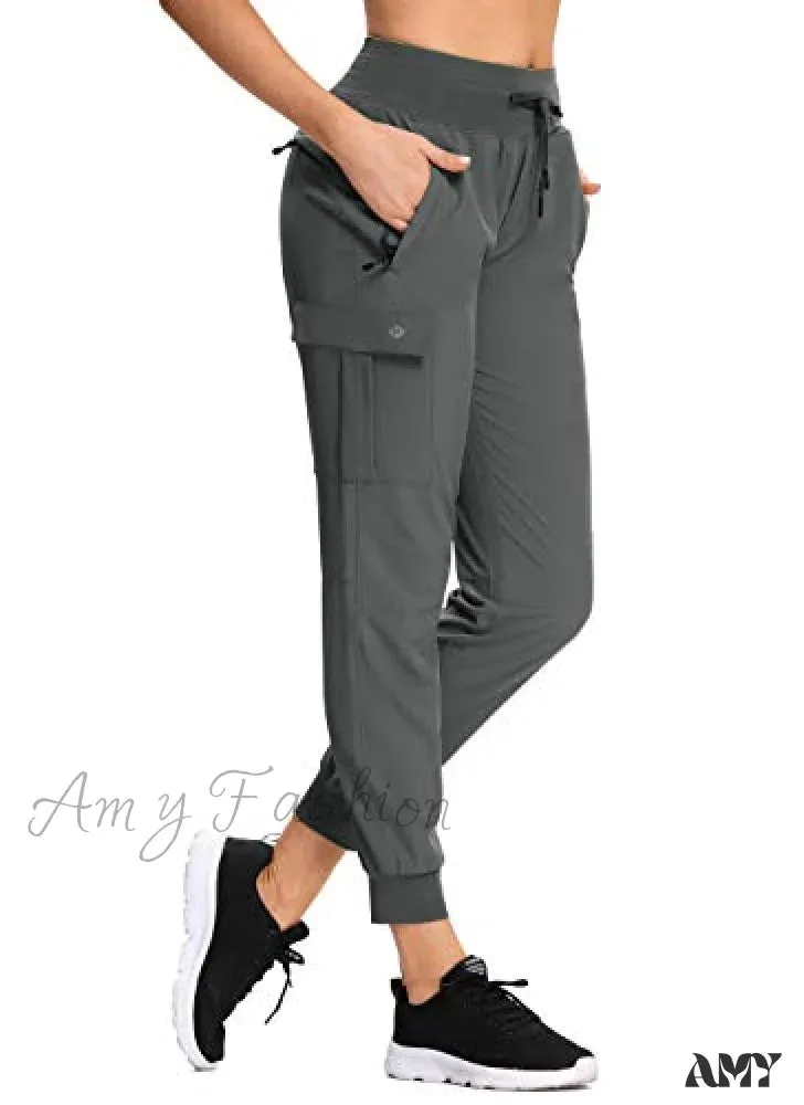 Amy Fashion - Cargo Hiking Pants Lightweight Joggers Quick Dry Capris