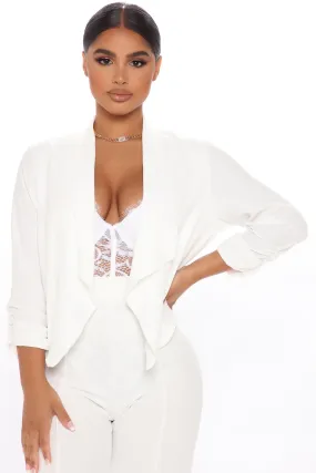 Being Bossy Blazer - White