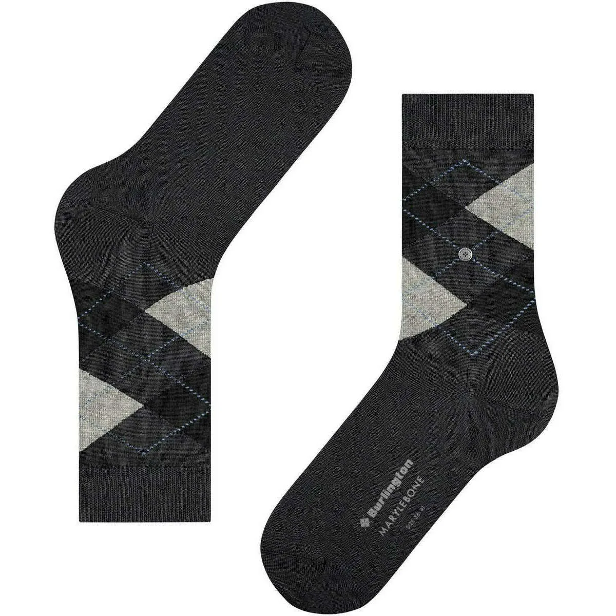 Burlington Marylebone Socks - Asphalt Mel Grey