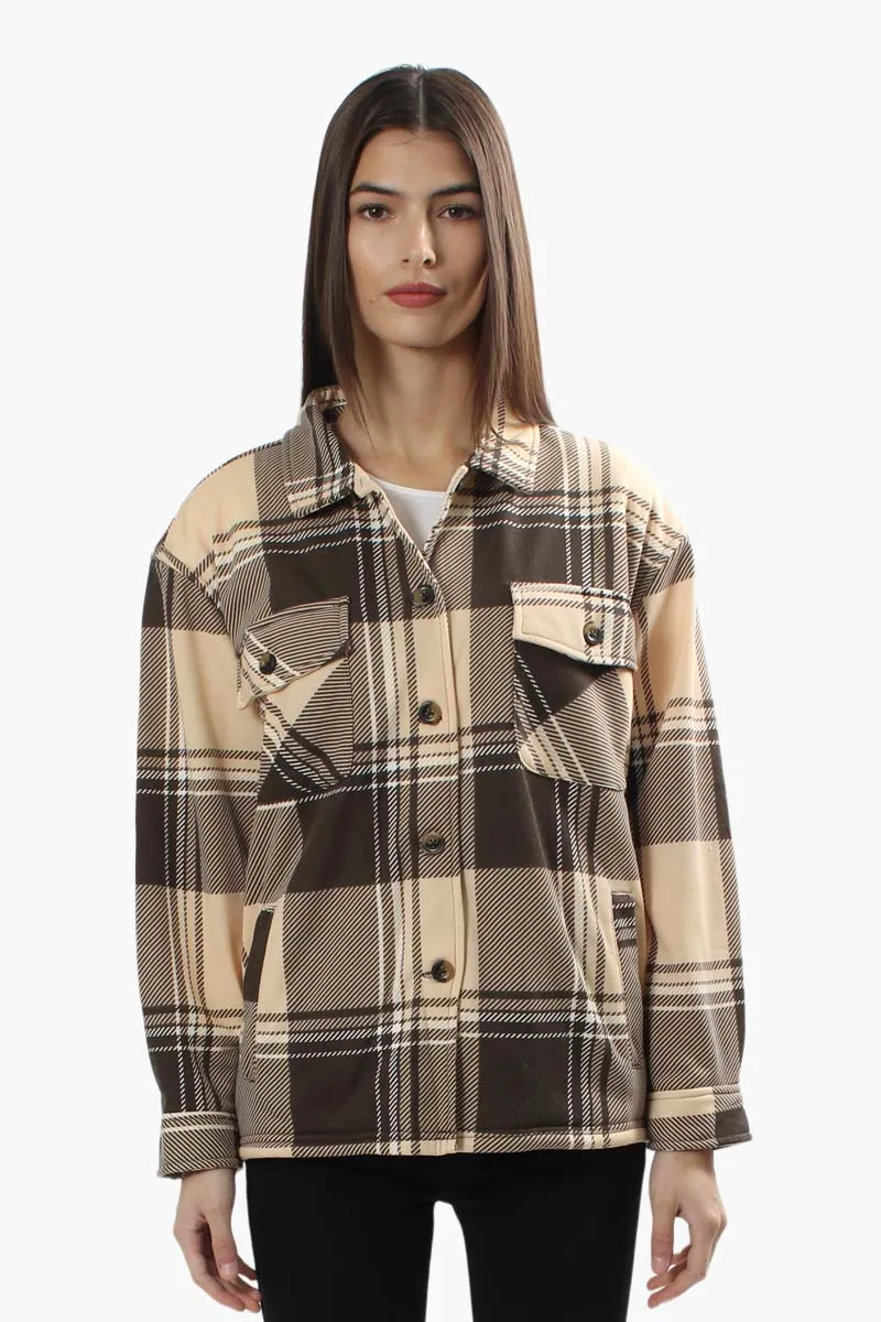 Canada Weather Gear Plaid Lightweight Jacket - Beige