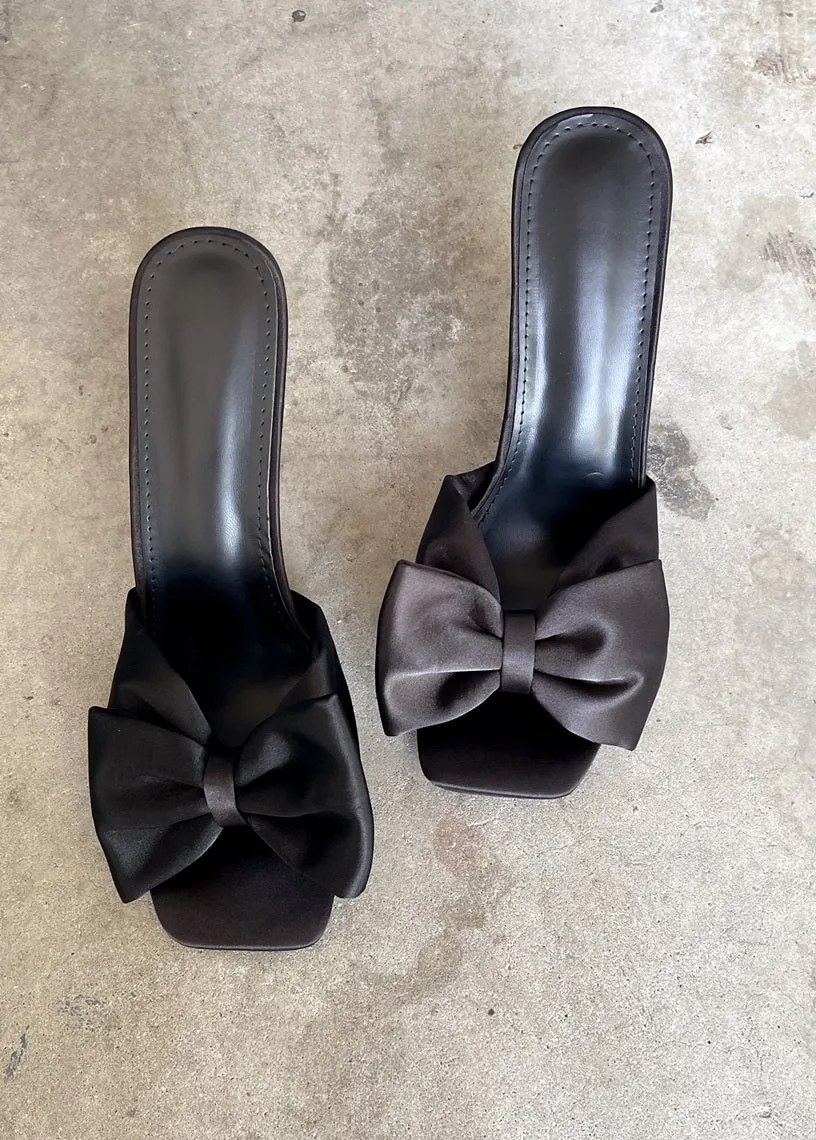 Cayla Bow Satin High Heels