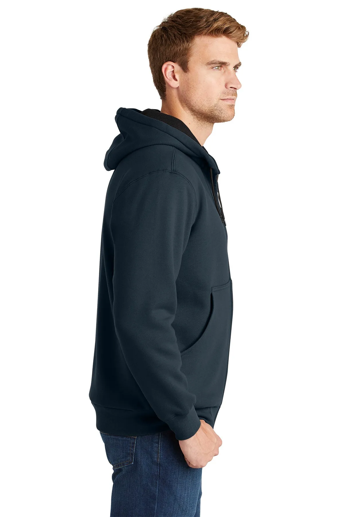 CornerStone Full-Zip Hoodie Thermal Lining, Navy