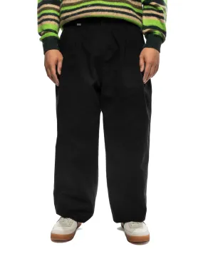 Elastic Waist Baggy Pant Black