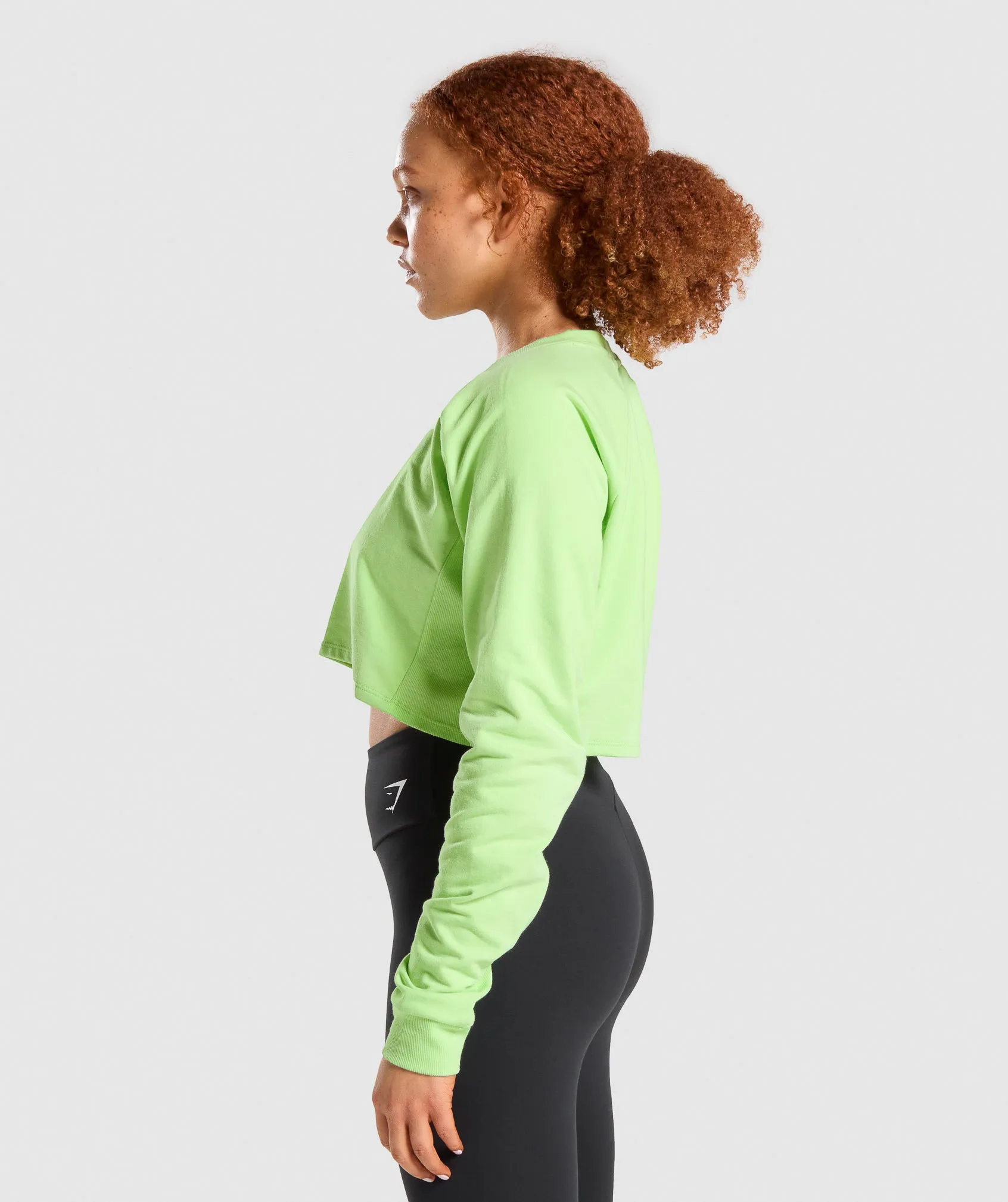 Gymshark Training Cropped Sweater - Green