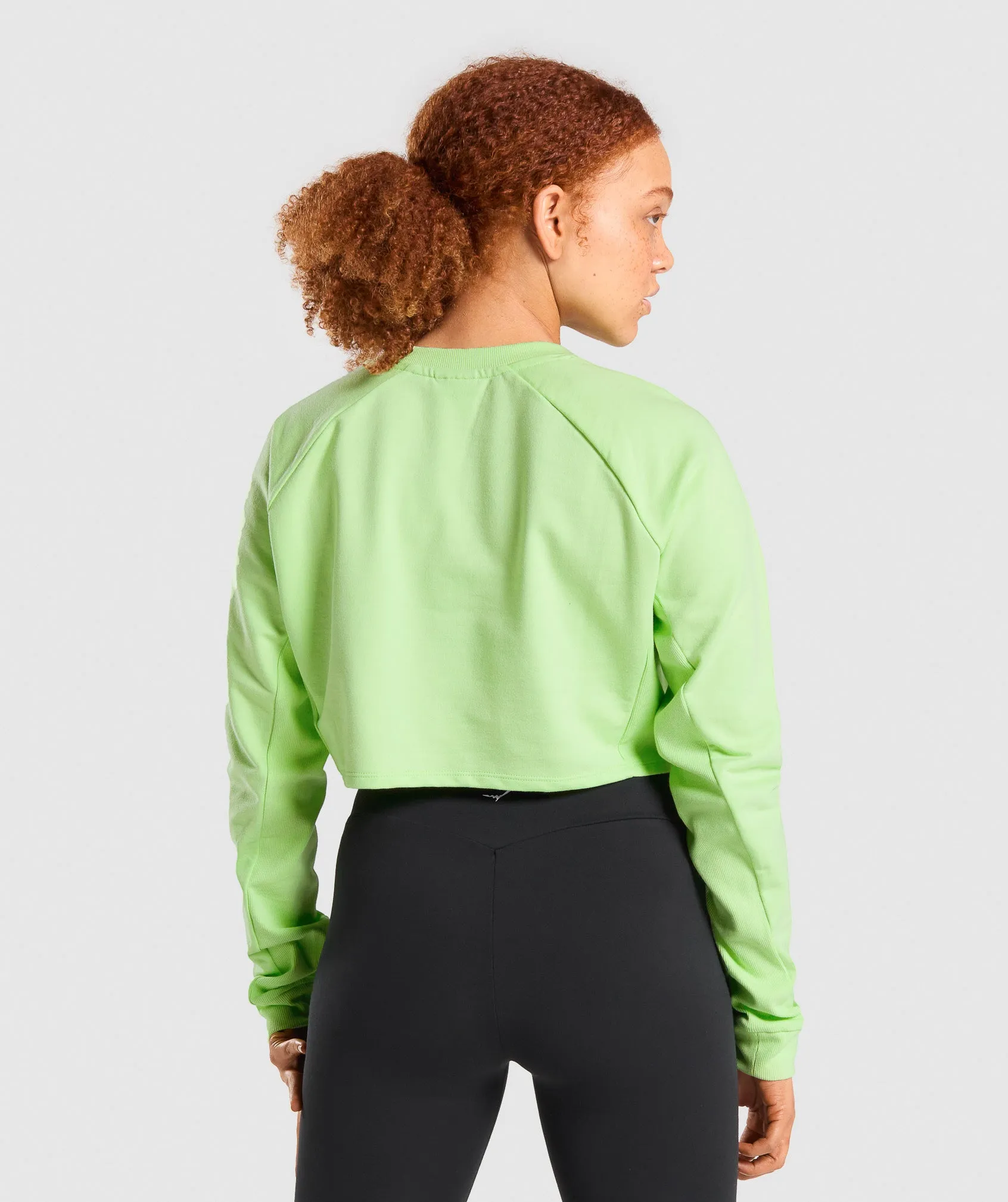 Gymshark Training Cropped Sweater - Green