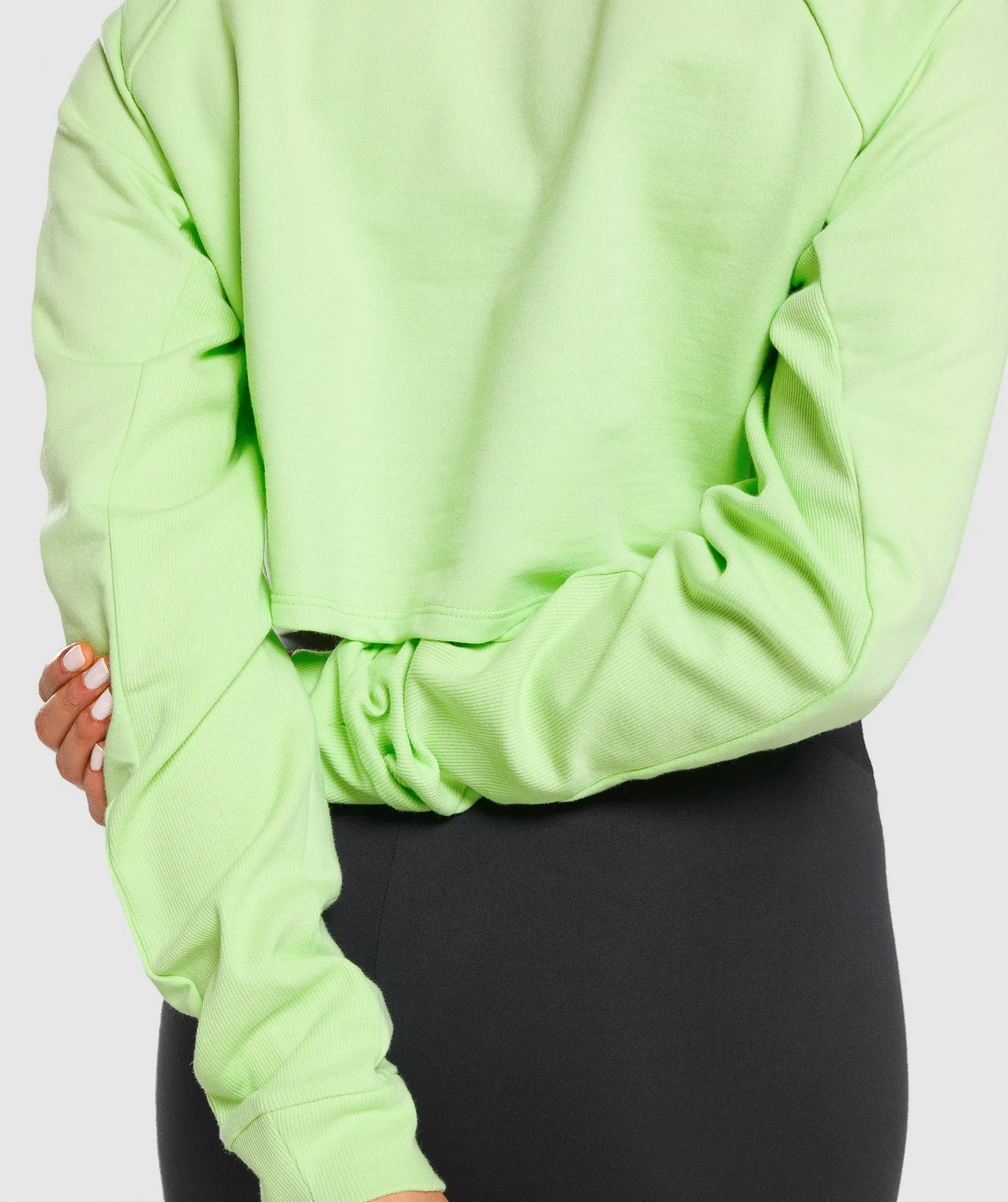 Gymshark Training Cropped Sweater - Green