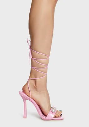 Happy Now Croc Lace Up Heels