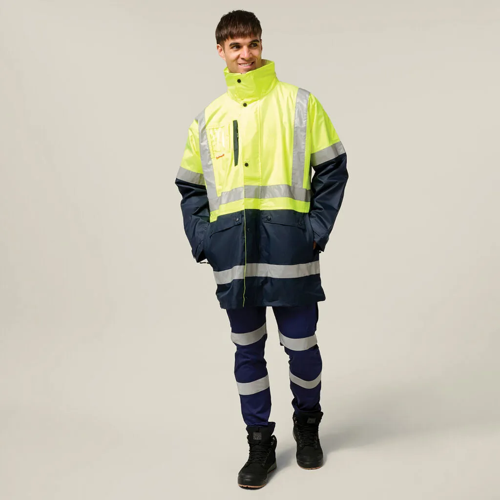 Hard Yakka Hi-Vis 4-In-1 Taped Wet Weather Jacket (Y06057)