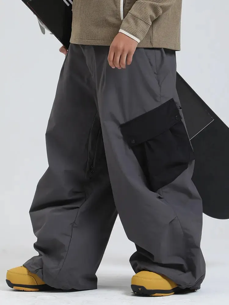 Men's Super Baggy Snowboarding Pants Cargo Pockets