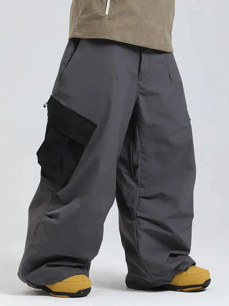 Men's Super Baggy Snowboarding Pants Cargo Pockets