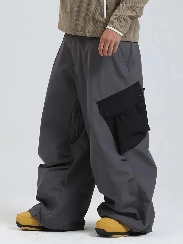 Men's Super Baggy Snowboarding Pants Cargo Pockets