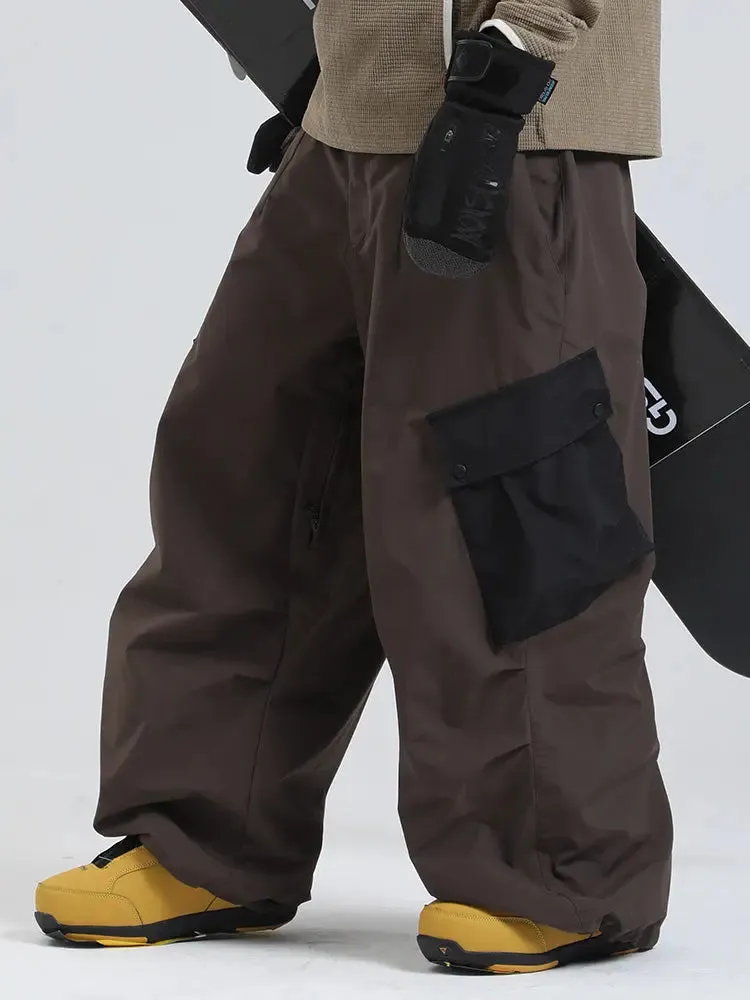 Men's Super Baggy Snowboarding Pants Cargo Pockets