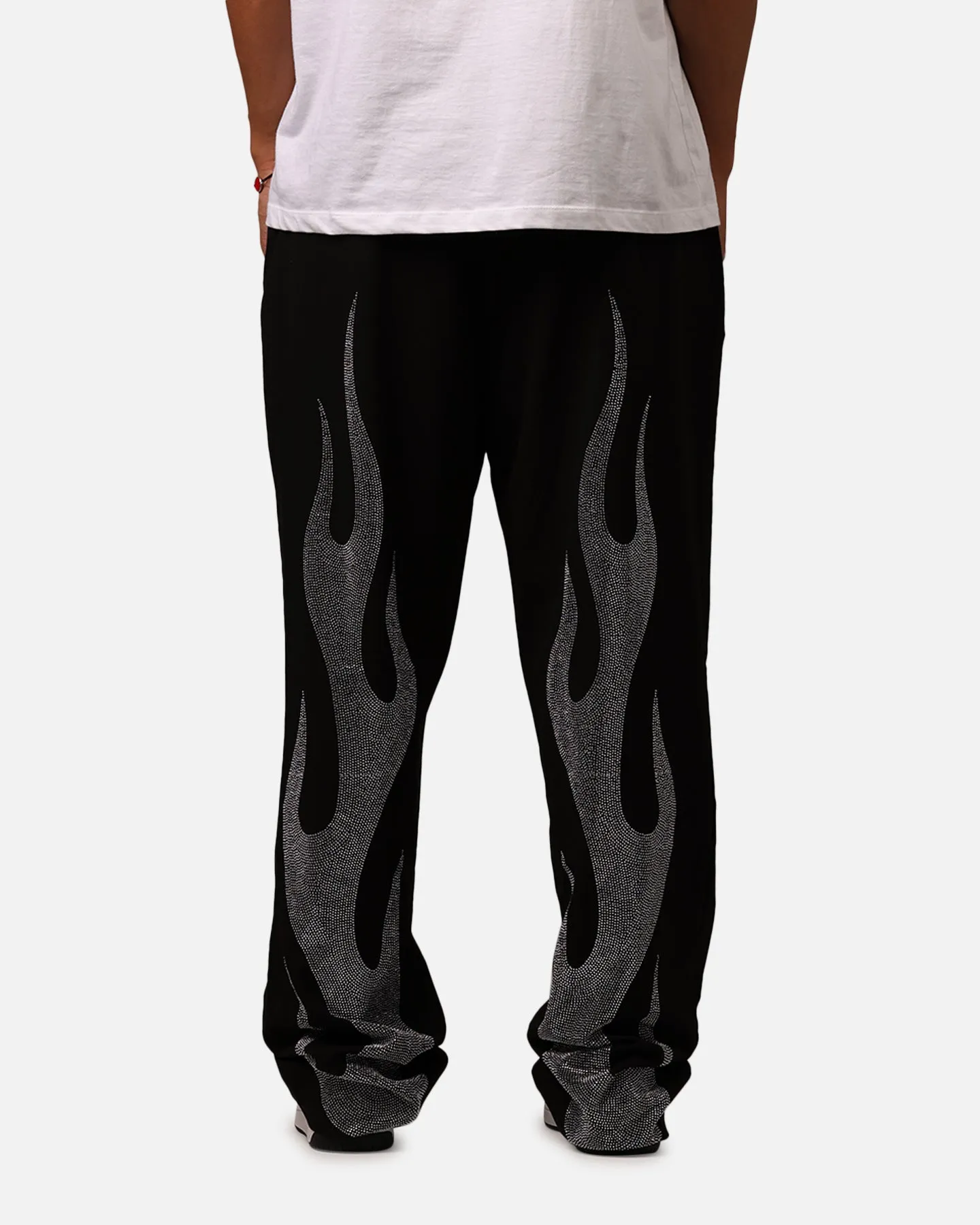 MNML Ultra Baggy Flame Crystal Pants Black