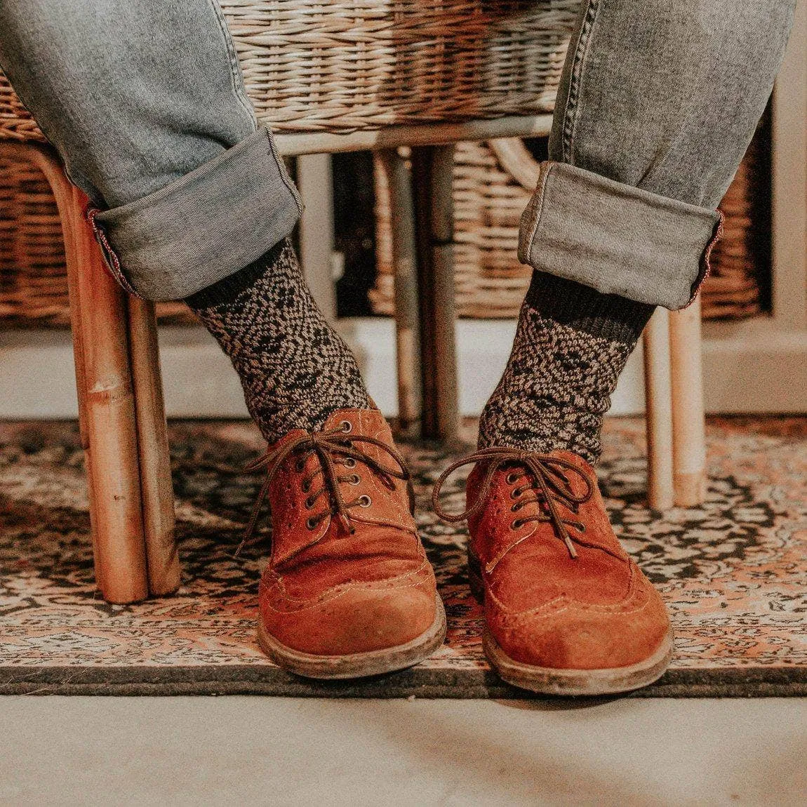 Nordic Ulf Socks - Rose - Medium and Large