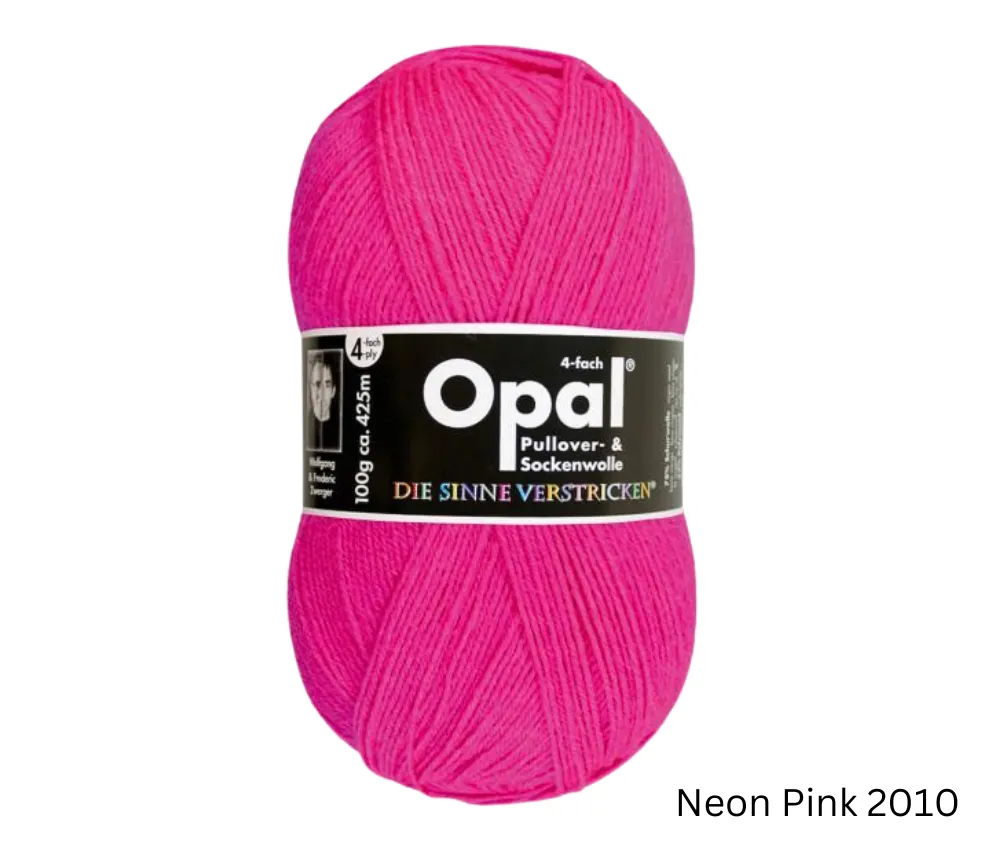 Opal Uni Plain Sock Yarn 4ply - Various Colours