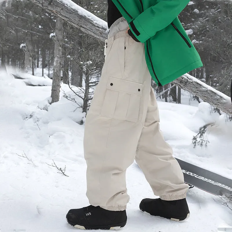 Plush Adult Freestyle Baggy Ski Pants Insulated Snowboard Pants