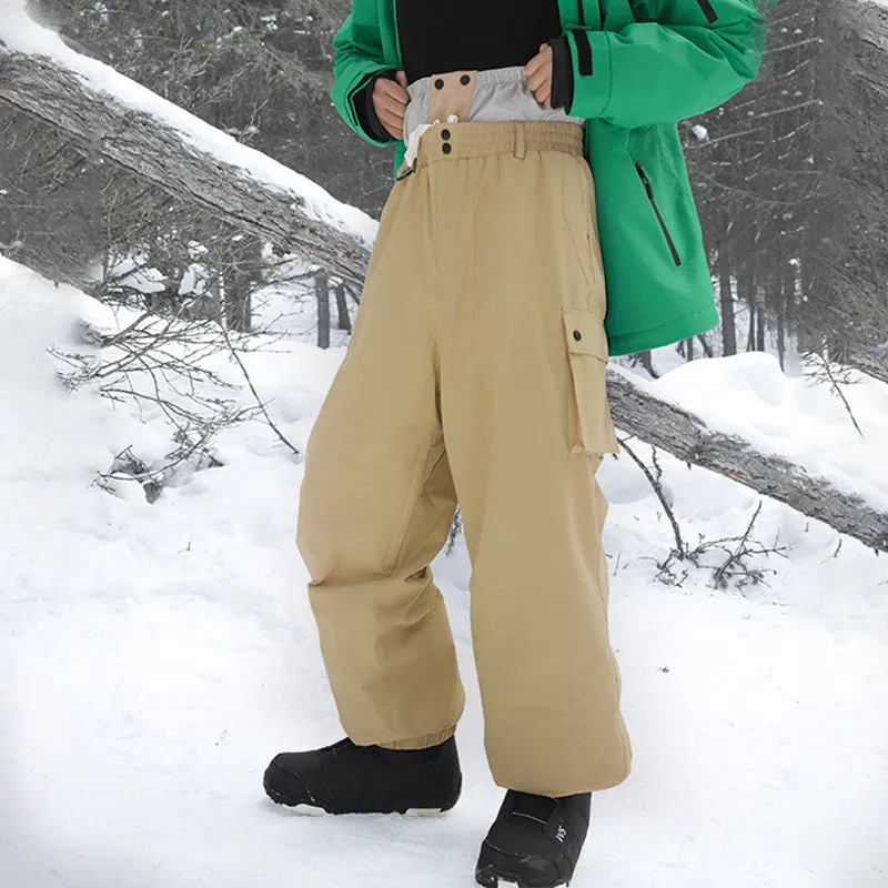 Plush Adult Freestyle Baggy Ski Pants Insulated Snowboard Pants