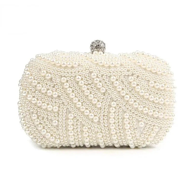 Women Pearl Clutch Bag Purse Evening Bags for Events