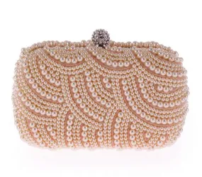 Women Pearl Clutch Bag Purse Evening Bags for Events